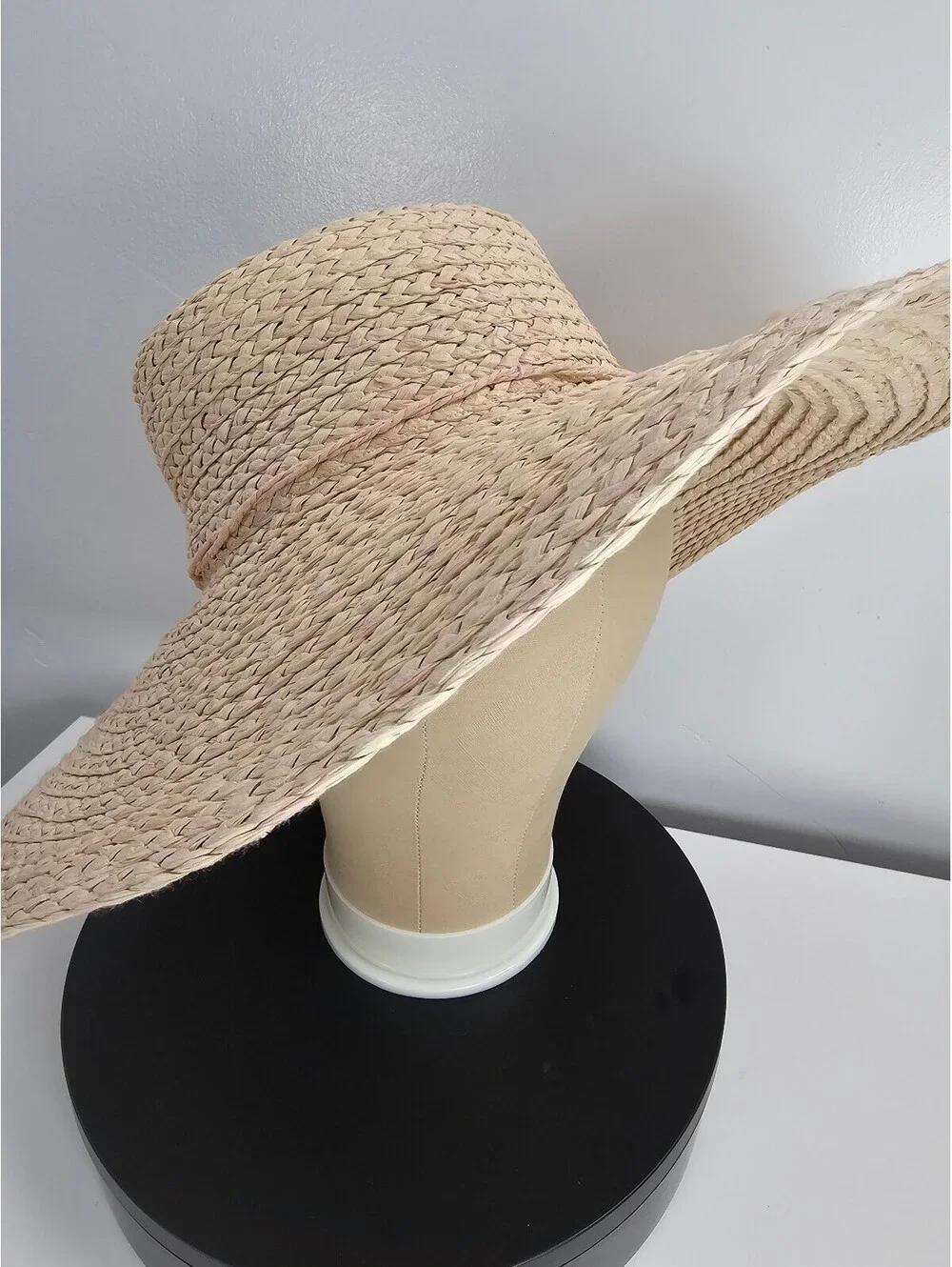 Ellen Tracy Wide Brim Straw Sun Hat